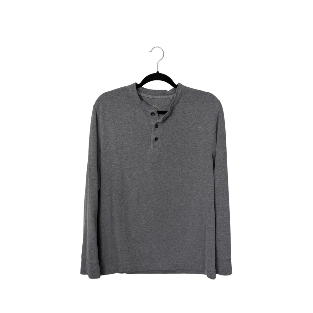 St. John's Bay Dexter Gray Solid Henley, M